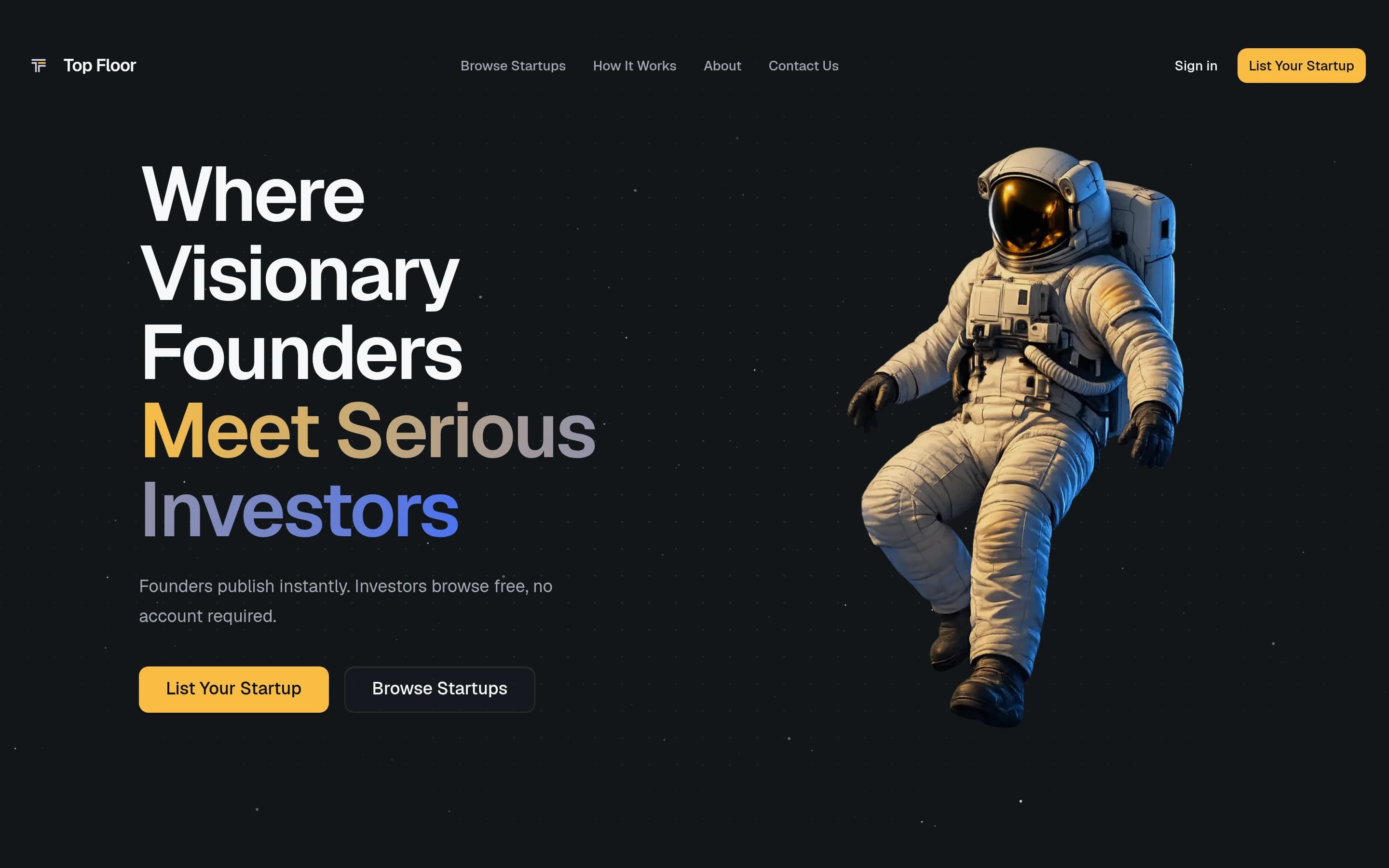 Top Floor website screenshot